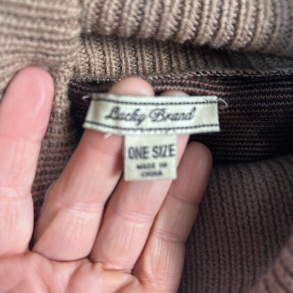 Lucky Brand sweater poncho one size aztec Vintage turtle neck‎ western wool - Picture 11 of 14